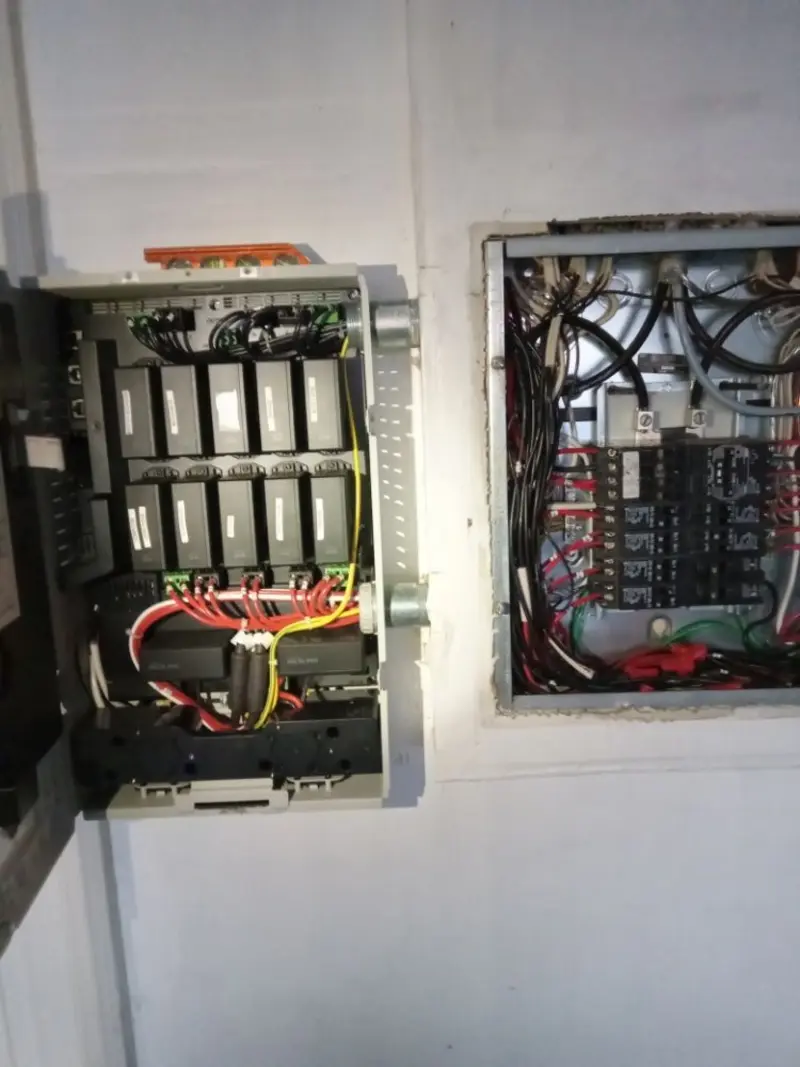 Electrical panel upgrade completed for Security Camera Wiring in Carrboro